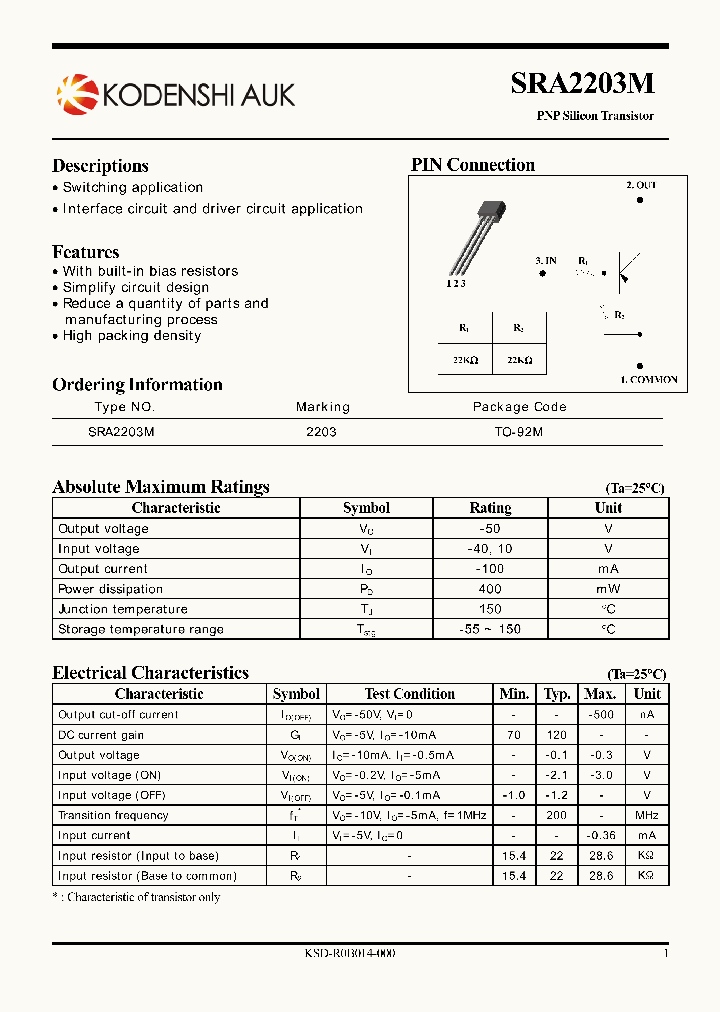 SRA2203M_5372012.PDF Datasheet