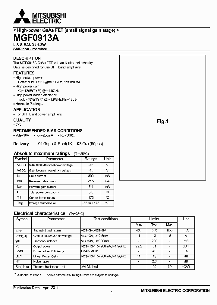 MGF0913A_5372377.PDF Datasheet