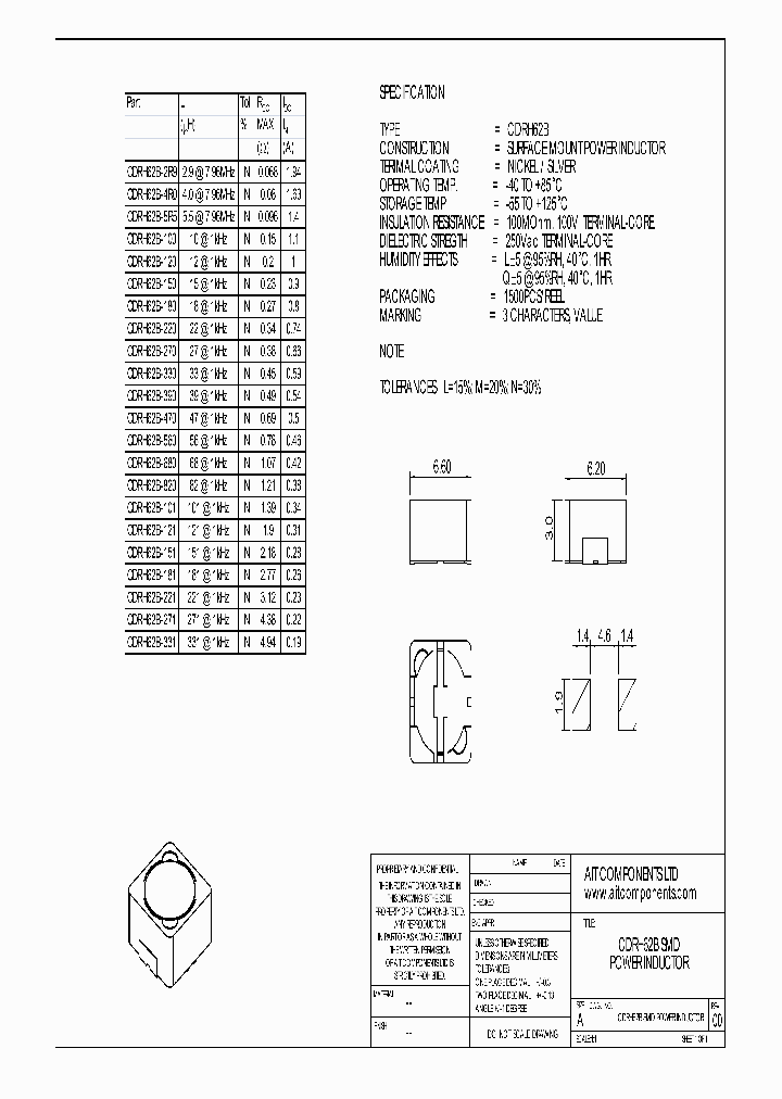 CDRH62B-560_5374407.PDF Datasheet