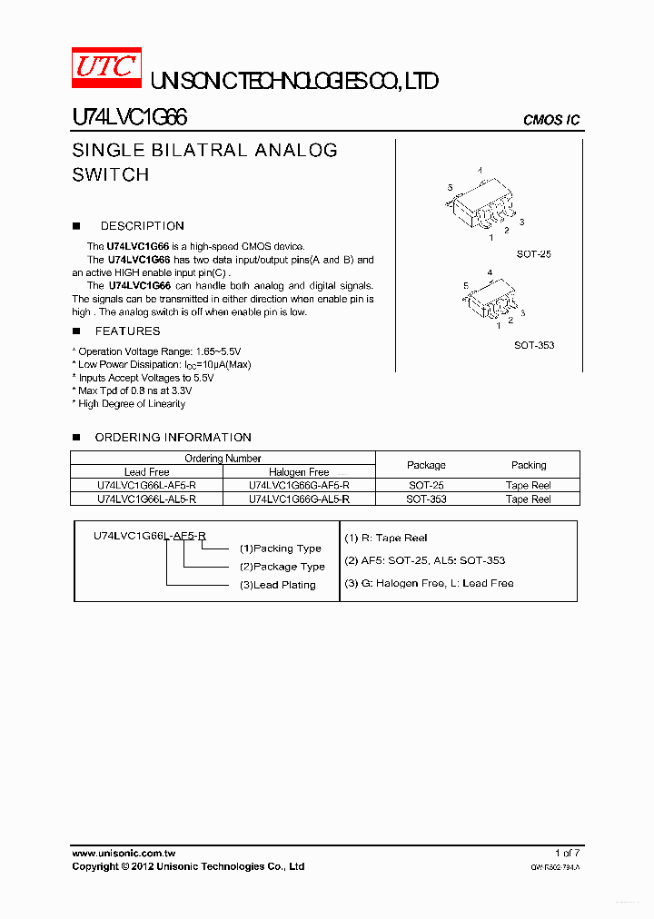 U74LVC1G66_5377274.PDF Datasheet