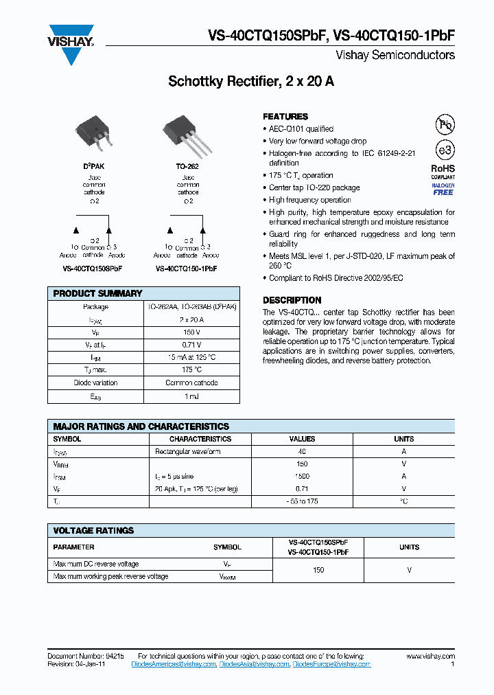 40CTQ150SPBF11_5377326.PDF Datasheet