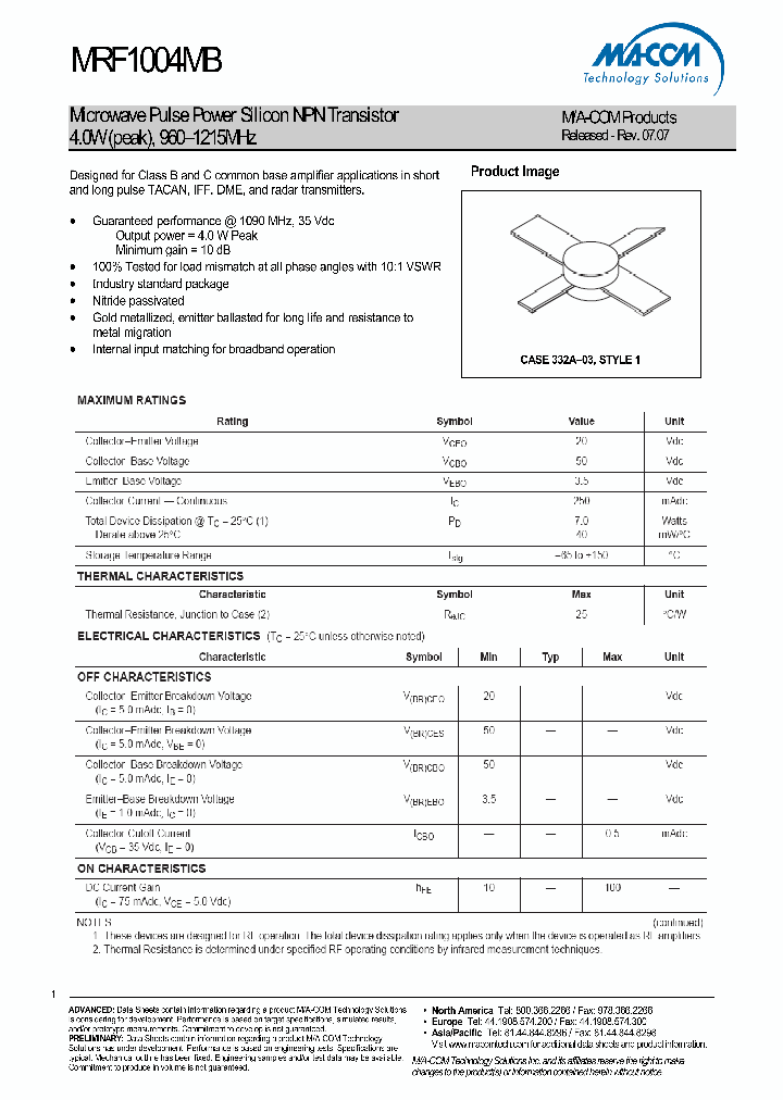 MRF1004MB_5377691.PDF Datasheet