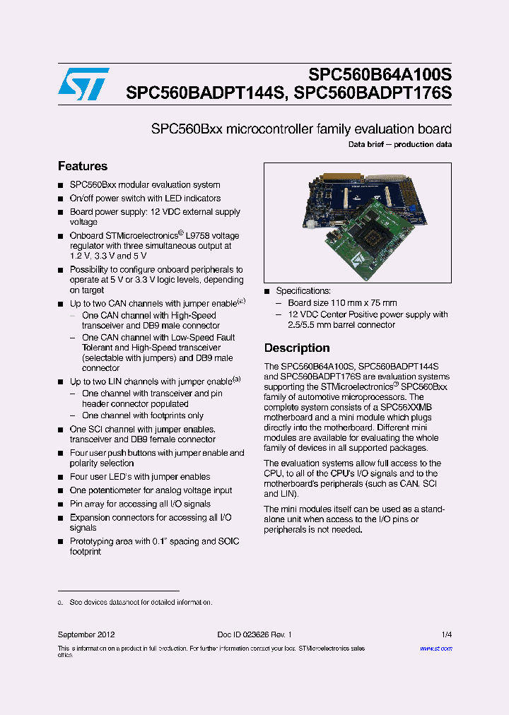 SPC560BADPT144S_5378363.PDF Datasheet