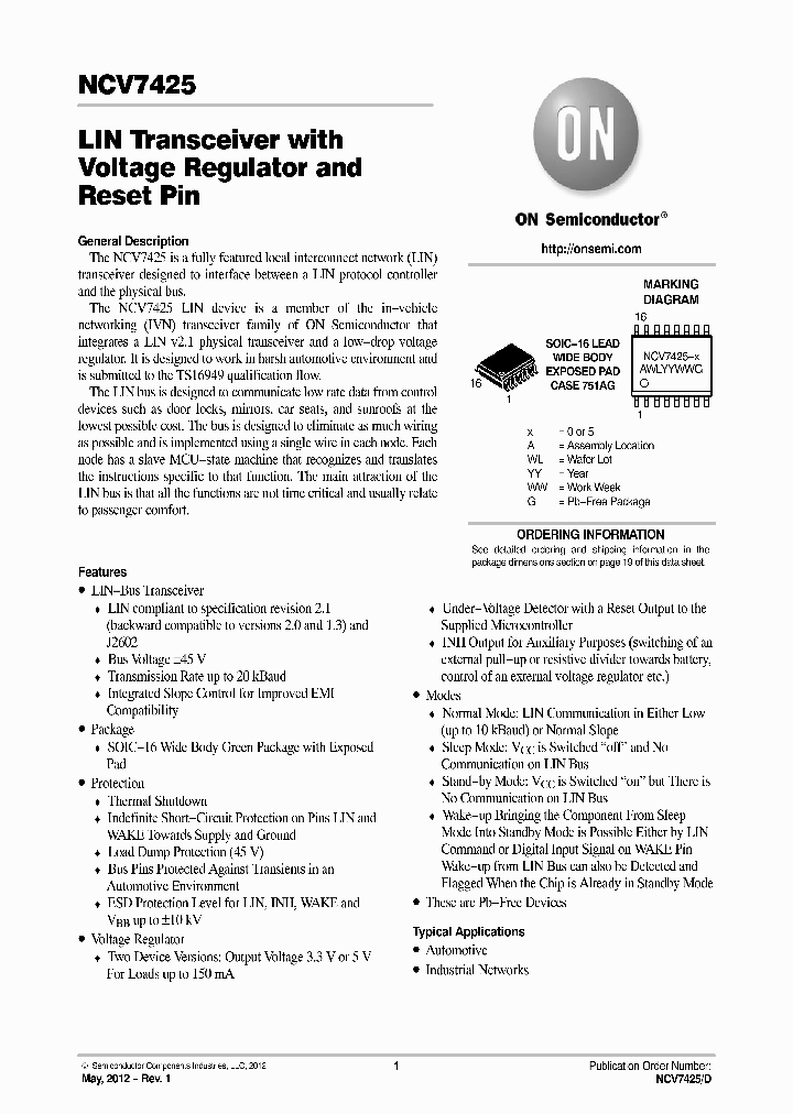 NCV7425DW0G_5378750.PDF Datasheet
