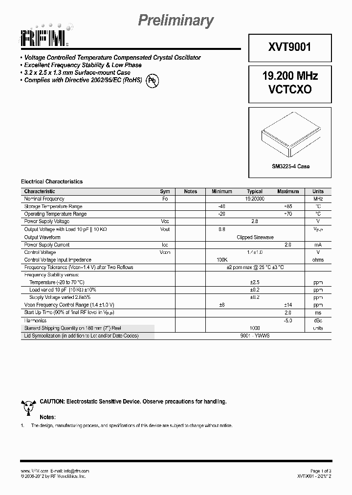 XVT9001_5383322.PDF Datasheet