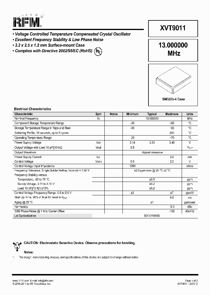 XVT9011_5383333.PDF Datasheet