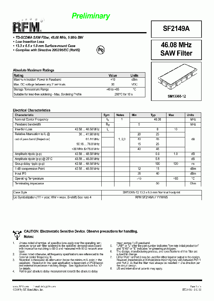 SF2149A_5383826.PDF Datasheet