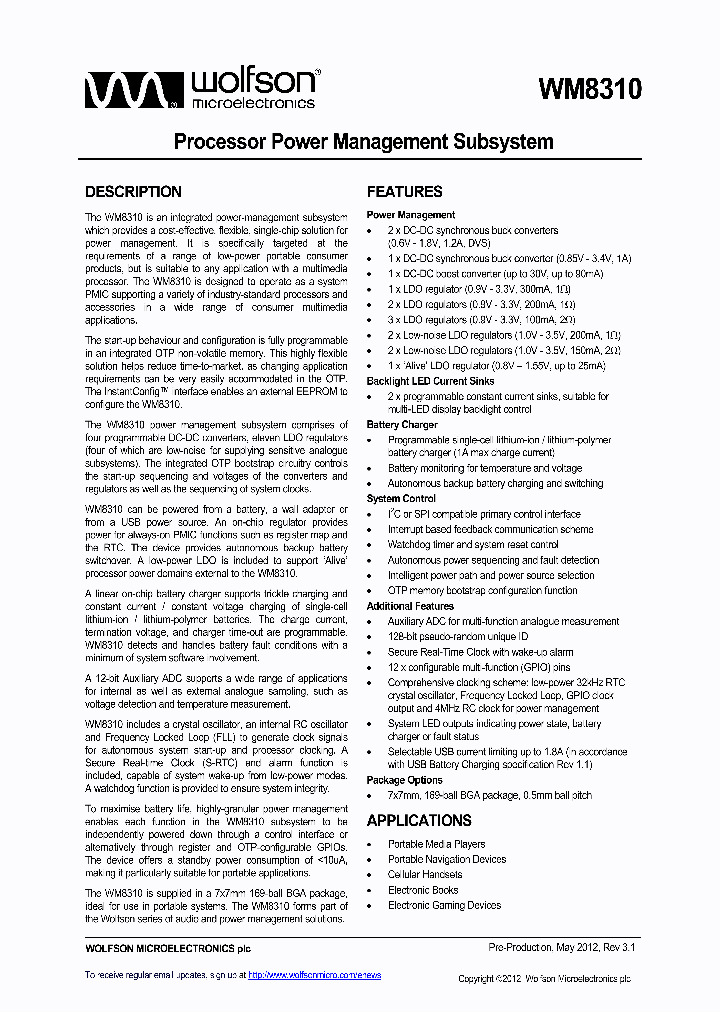 WM8310_5384160.PDF Datasheet