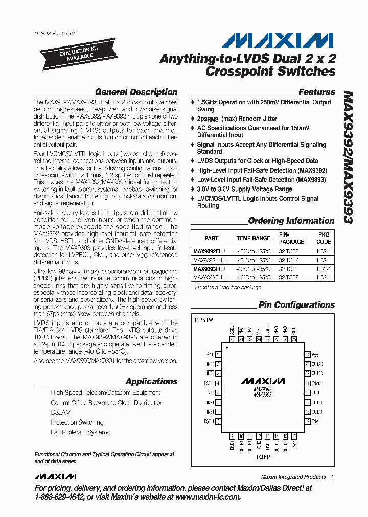 MAX9393EHJT_5384552.PDF Datasheet