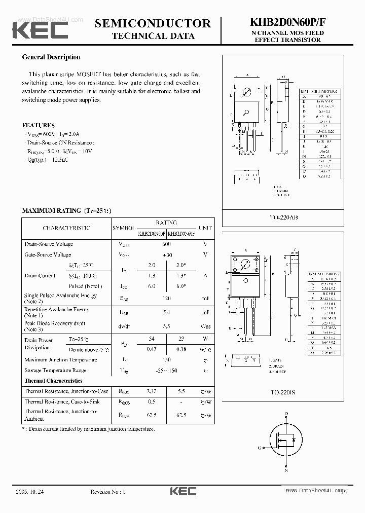 KHB2D0N60F_5384596.PDF Datasheet