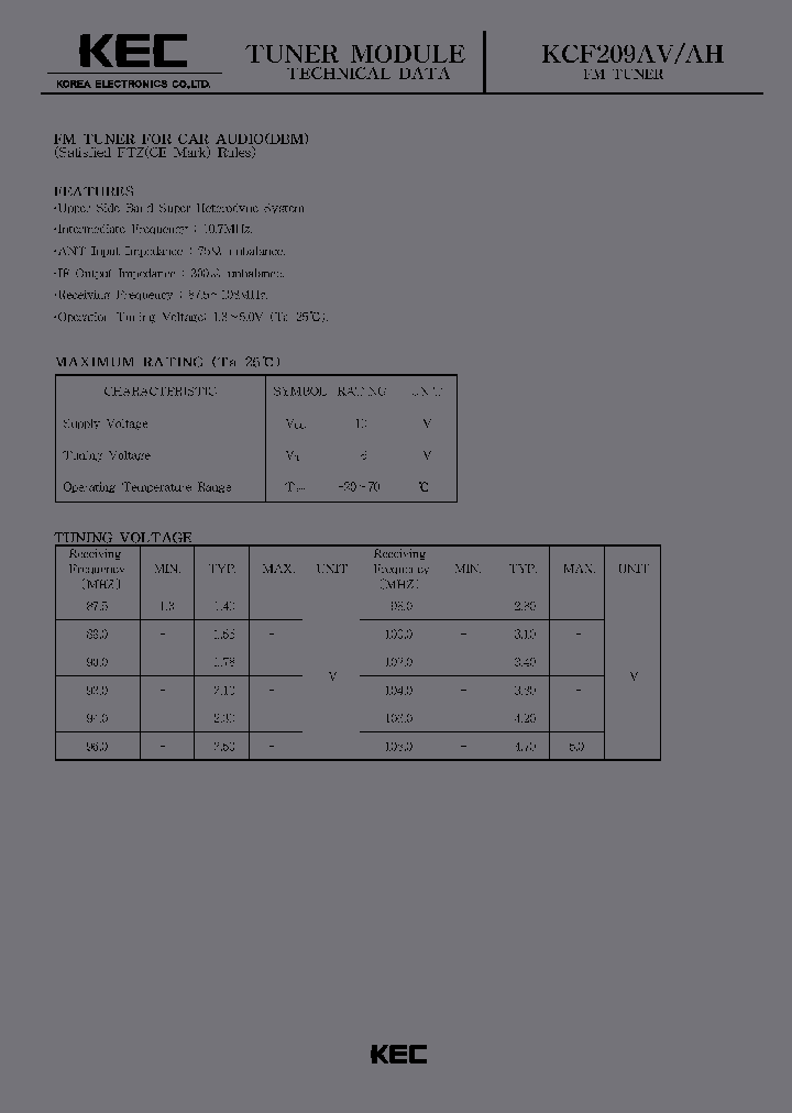KCF209AV_5387380.PDF Datasheet