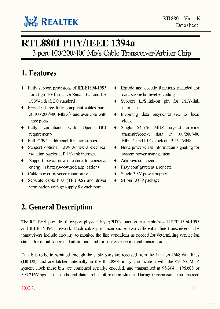 RTL8801_5388224.PDF Datasheet