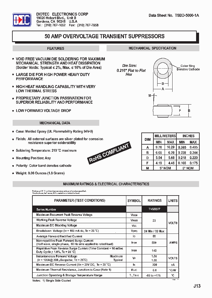 TSBD-5000-1A_5390777.PDF Datasheet