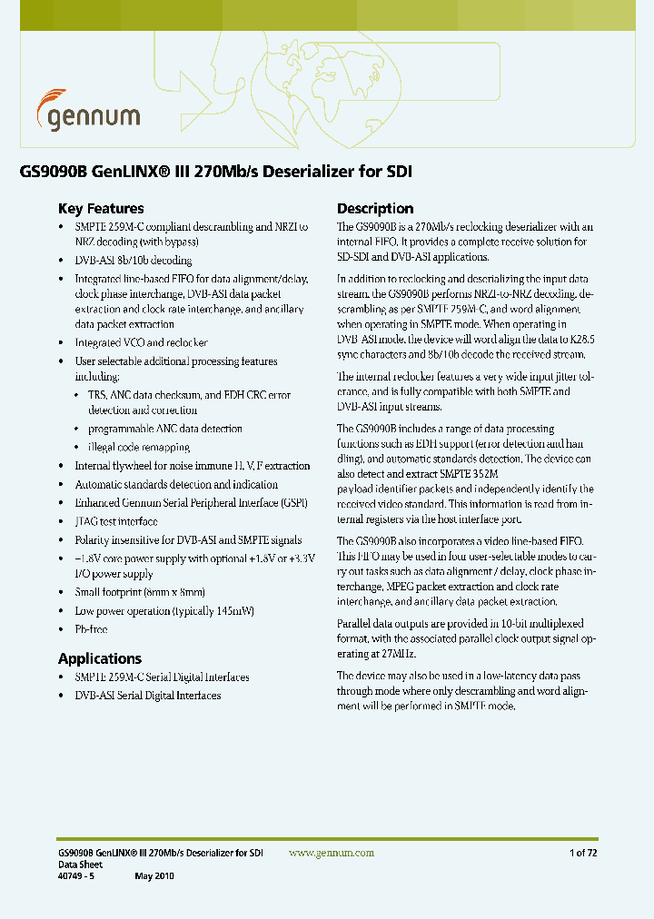 GS9090BCNE3_5391447.PDF Datasheet