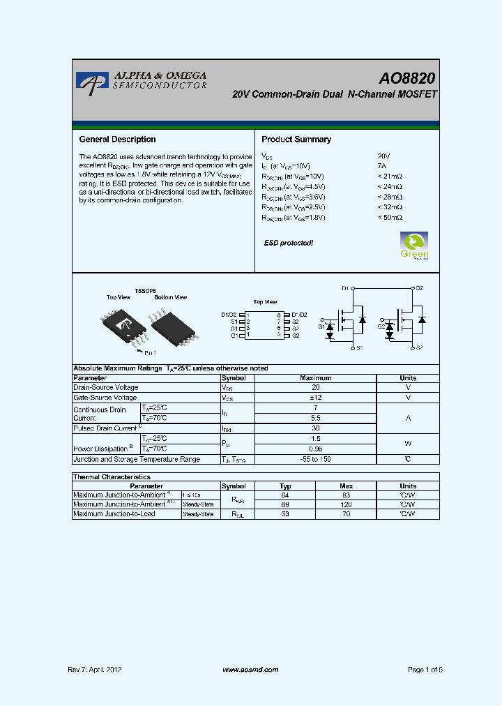 AO8820_5391570.PDF Datasheet
