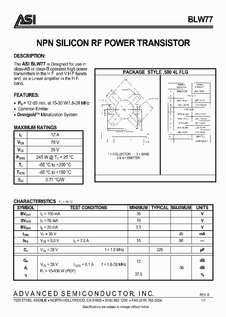 BLW77_5392558.PDF Datasheet