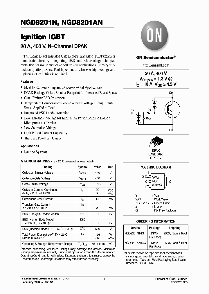 NGD8201NT4G_5392848.PDF Datasheet