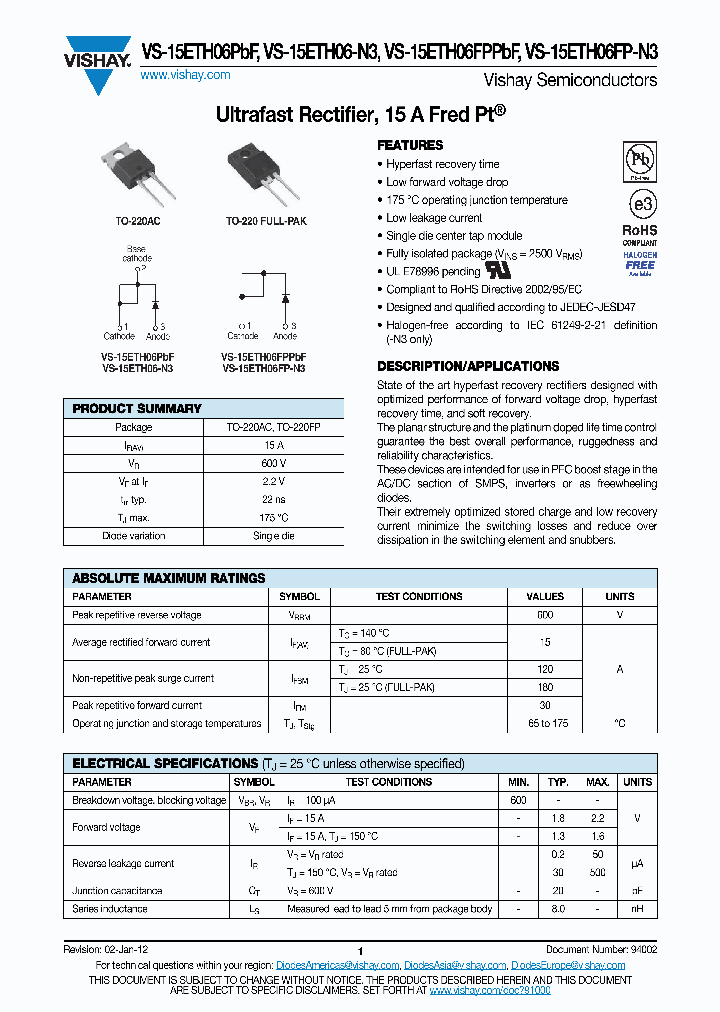 15ETH06-N3_5393426.PDF Datasheet