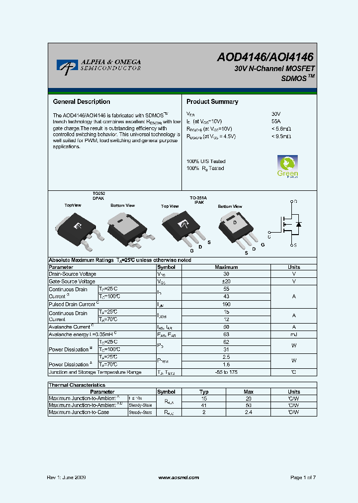 AOI4146_5394095.PDF Datasheet