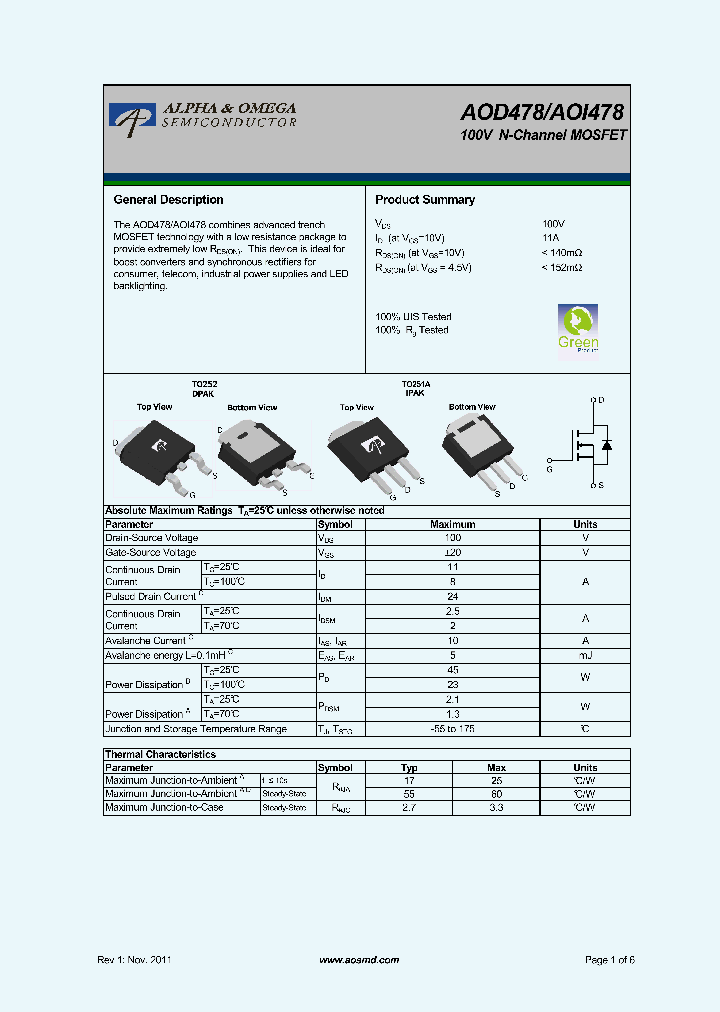 AOI478_5394108.PDF Datasheet