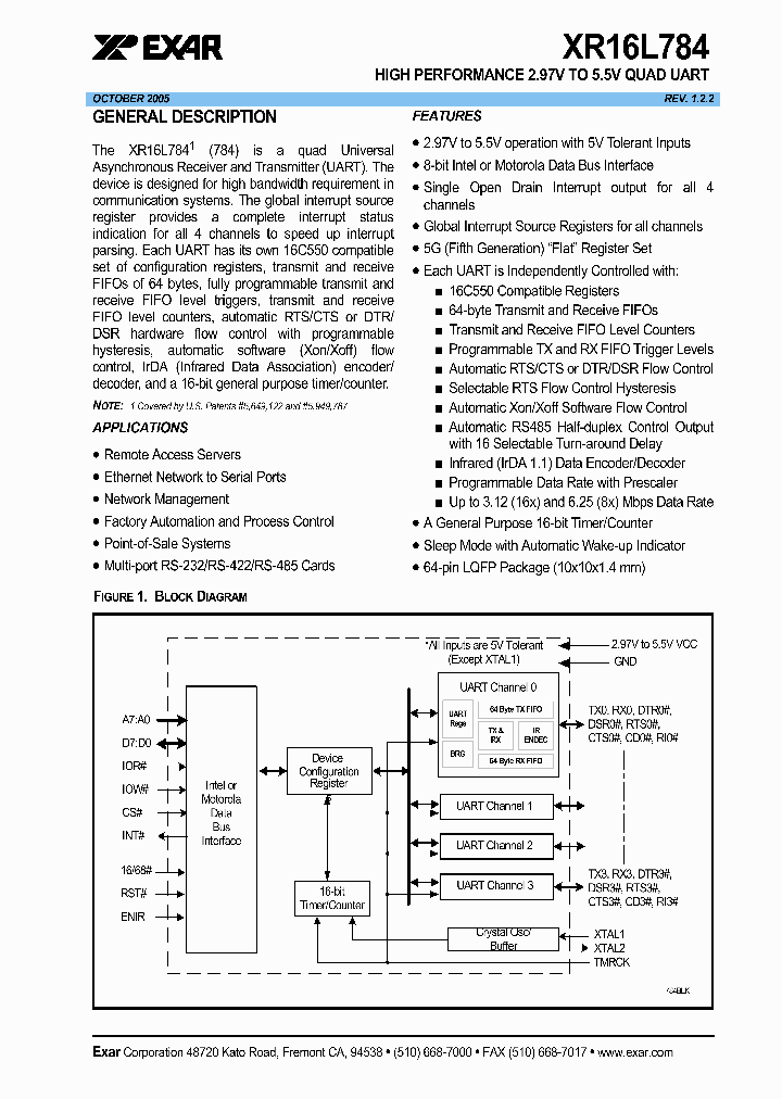 XR16L78405_5394716.PDF Datasheet