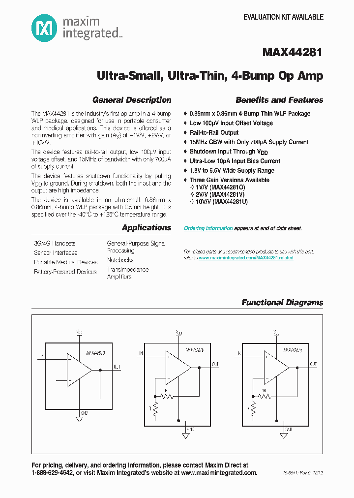 MAX44281OANST_5397264.PDF Datasheet