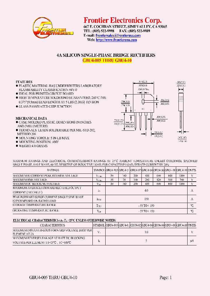 GBU4-005_5397470.PDF Datasheet
