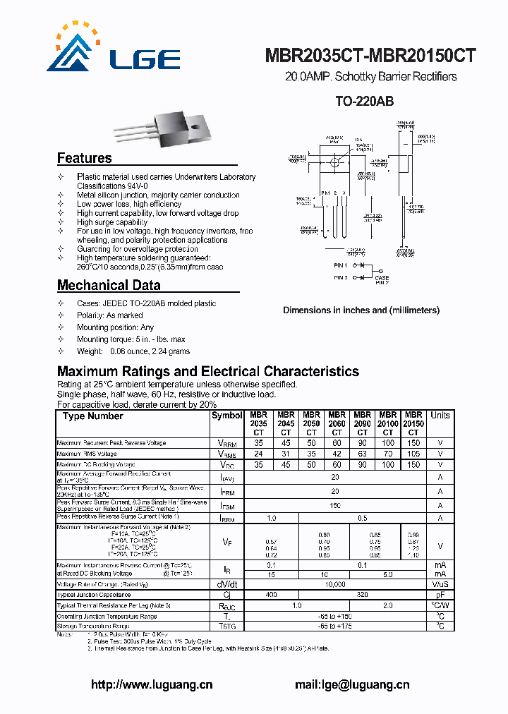 MBR2035CT_5397818.PDF Datasheet