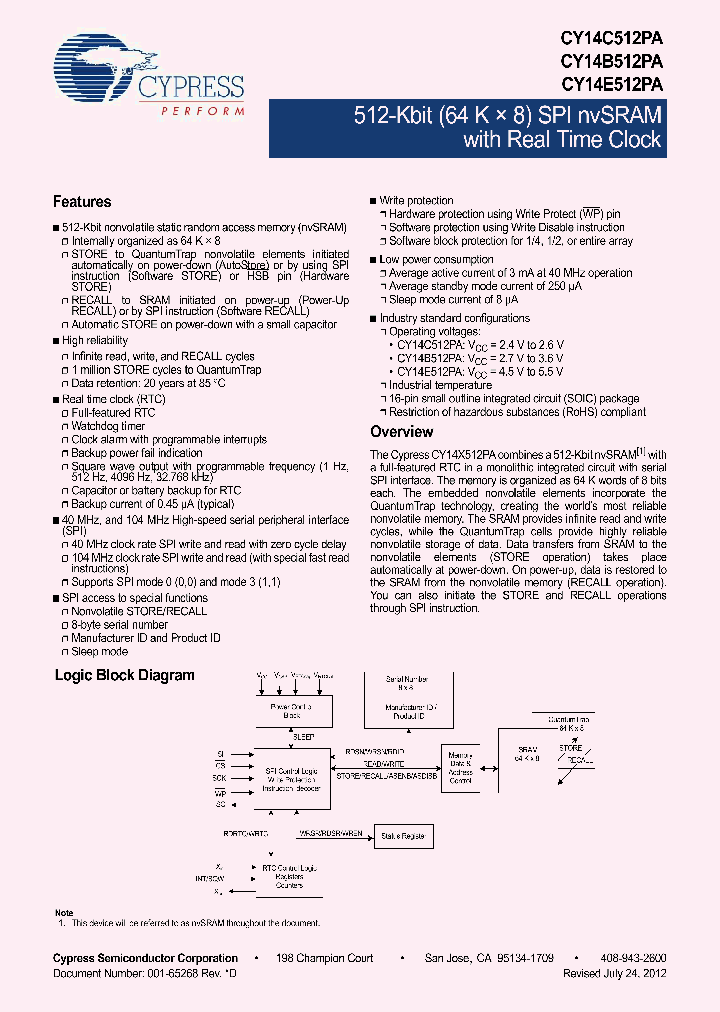 CY14B512PA-SFXI_5401202.PDF Datasheet