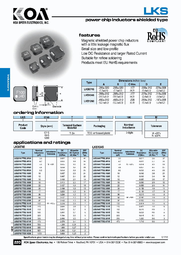LKS0745TTEG100M_5401227.PDF Datasheet
