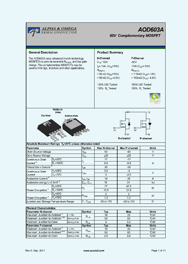 AOD603A_5401512.PDF Datasheet