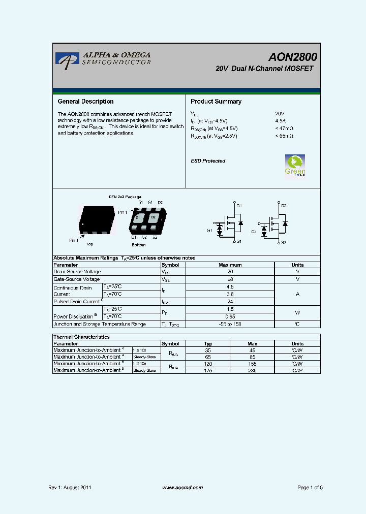 AON2800_5401822.PDF Datasheet