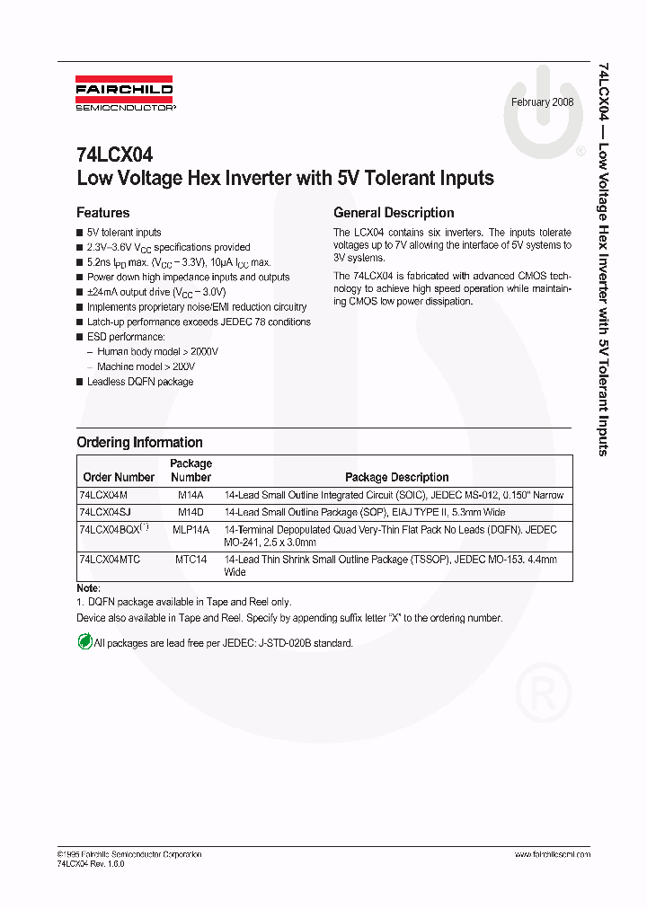 74LCX04BQX08_5402211.PDF Datasheet