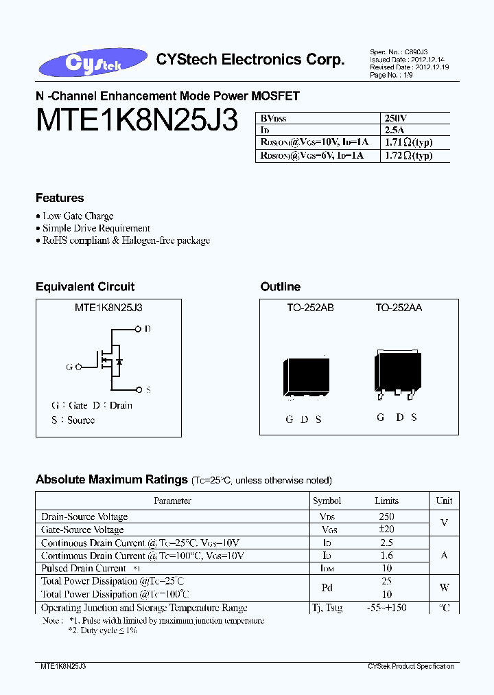 MTE1K8N25J3_5402573.PDF Datasheet