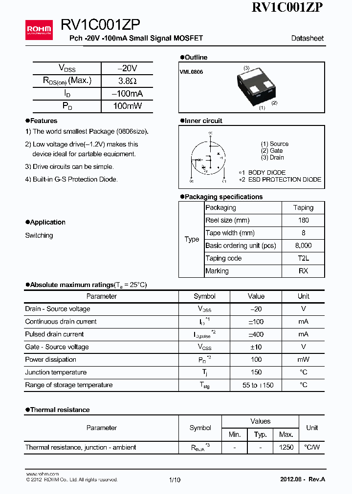 RV1C001ZP_5402645.PDF Datasheet