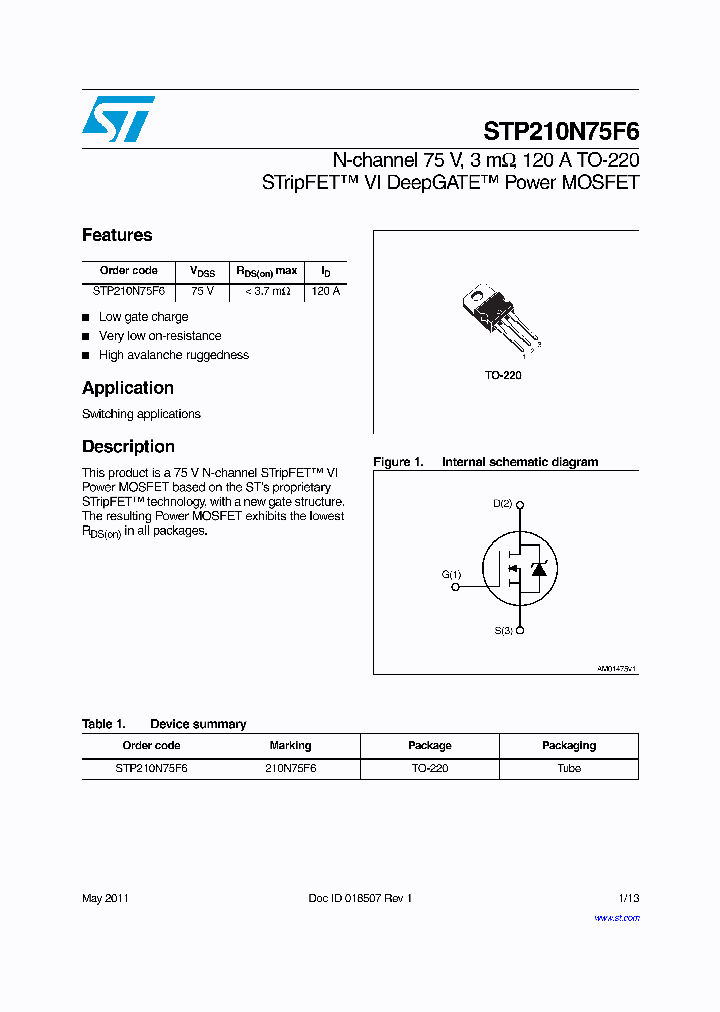 STP210N75F6_5404046.PDF Datasheet
