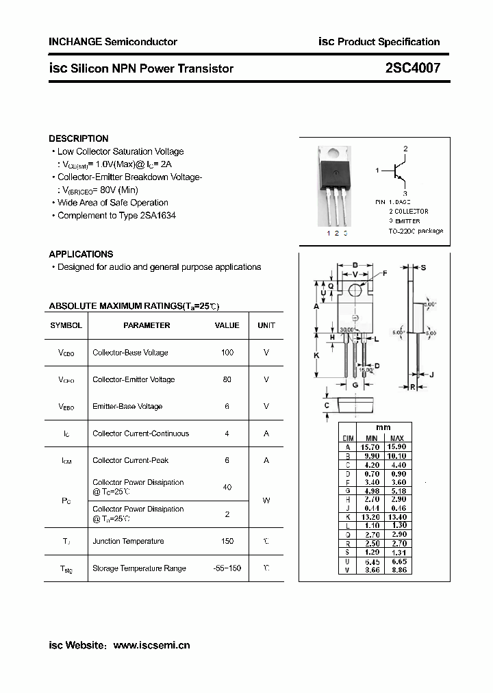 2SC4007_5405525.PDF Datasheet