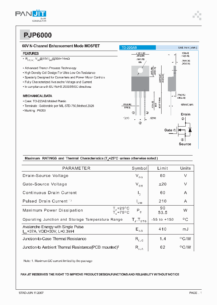 PJP6000_5406913.PDF Datasheet