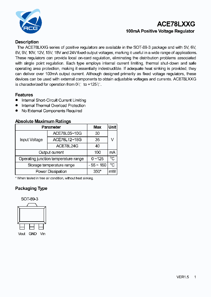 ACE78L5VGAMH_5407194.PDF Datasheet