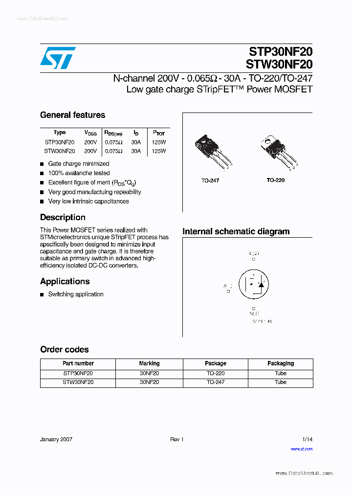 STW30NF20_5408513.PDF Datasheet