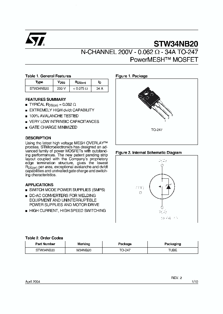 STW34NB20_5408514.PDF Datasheet
