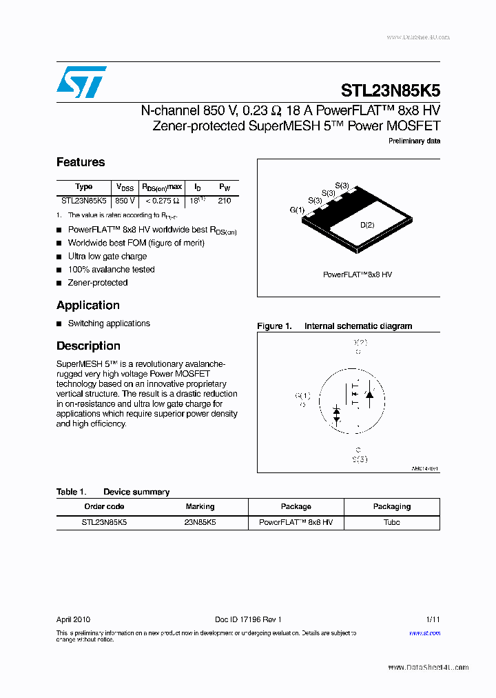 STL23N85K5_5408867.PDF Datasheet