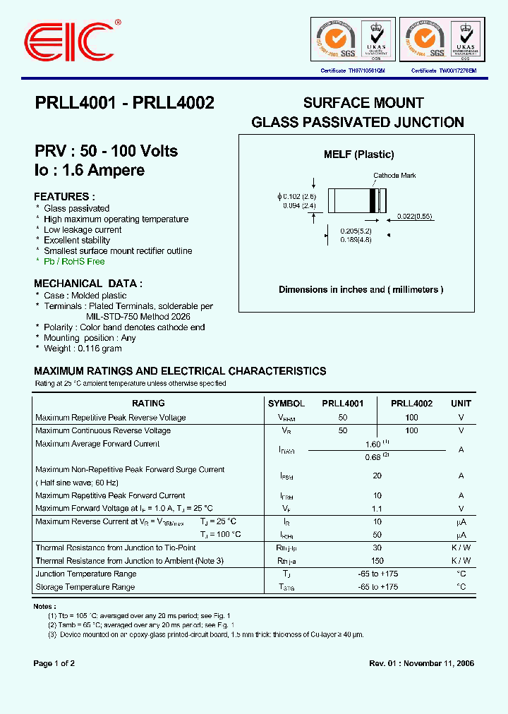 PRLL4001_5409061.PDF Datasheet