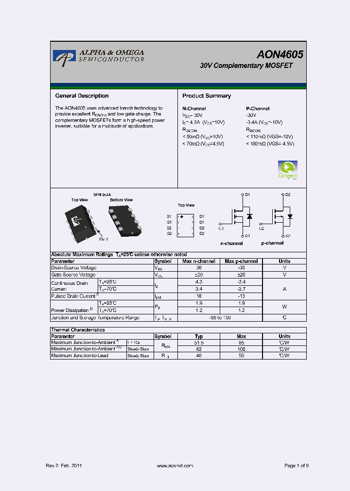 AON4605_5410985.PDF Datasheet