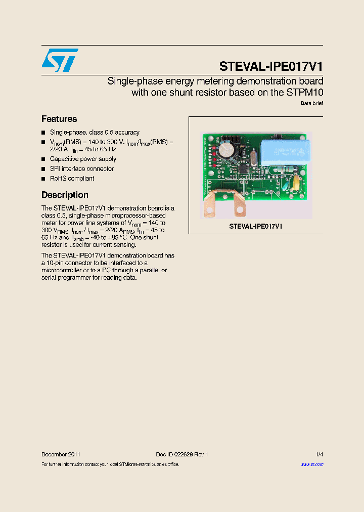 STEVAL-IPE017V1_5411448.PDF Datasheet