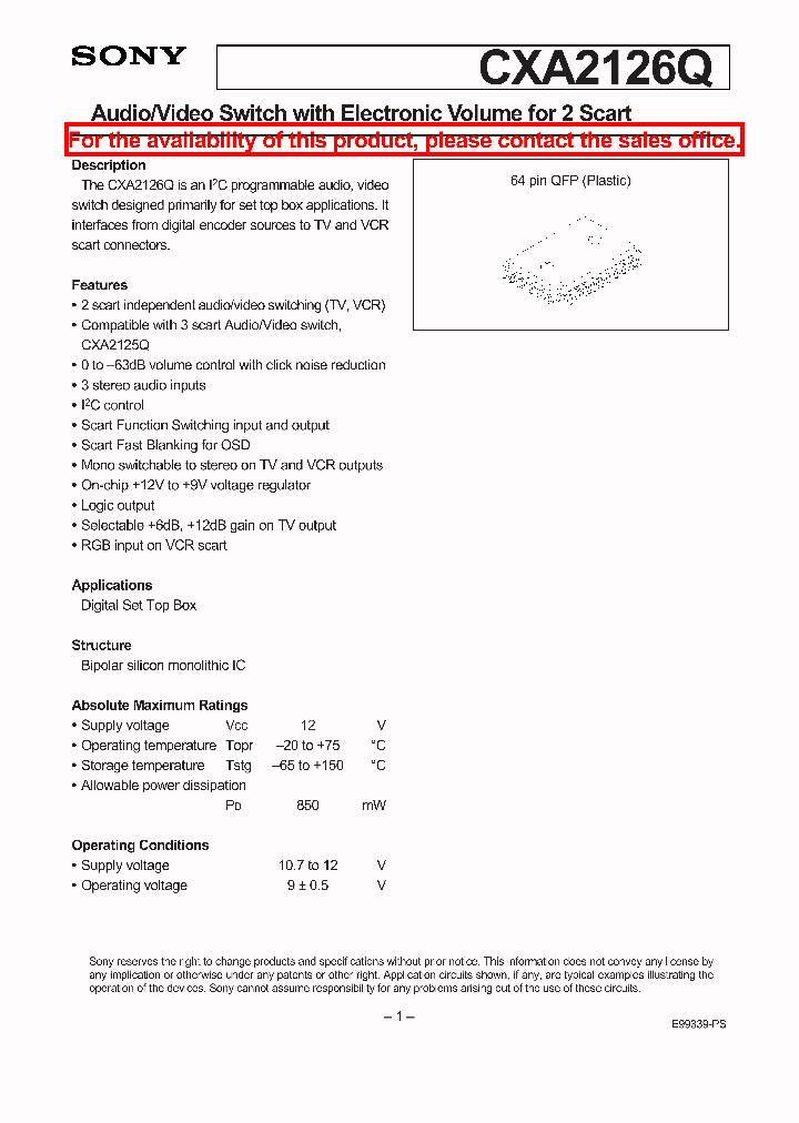 CXA2126Q_5412002.PDF Datasheet