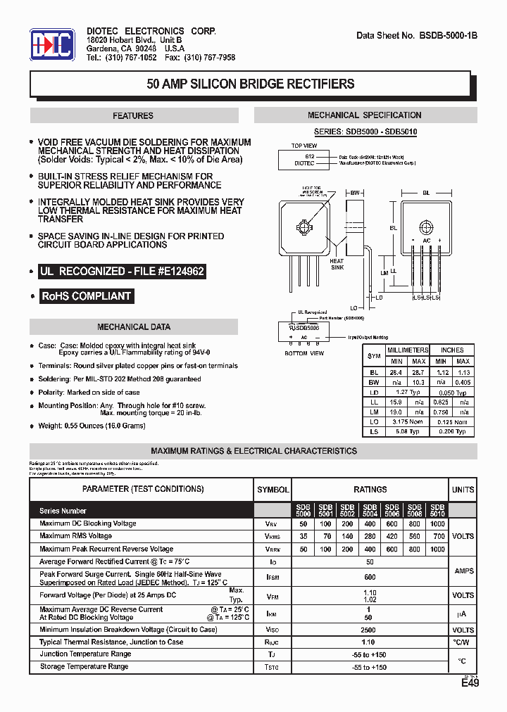 BSDB-5000-1B_5412545.PDF Datasheet