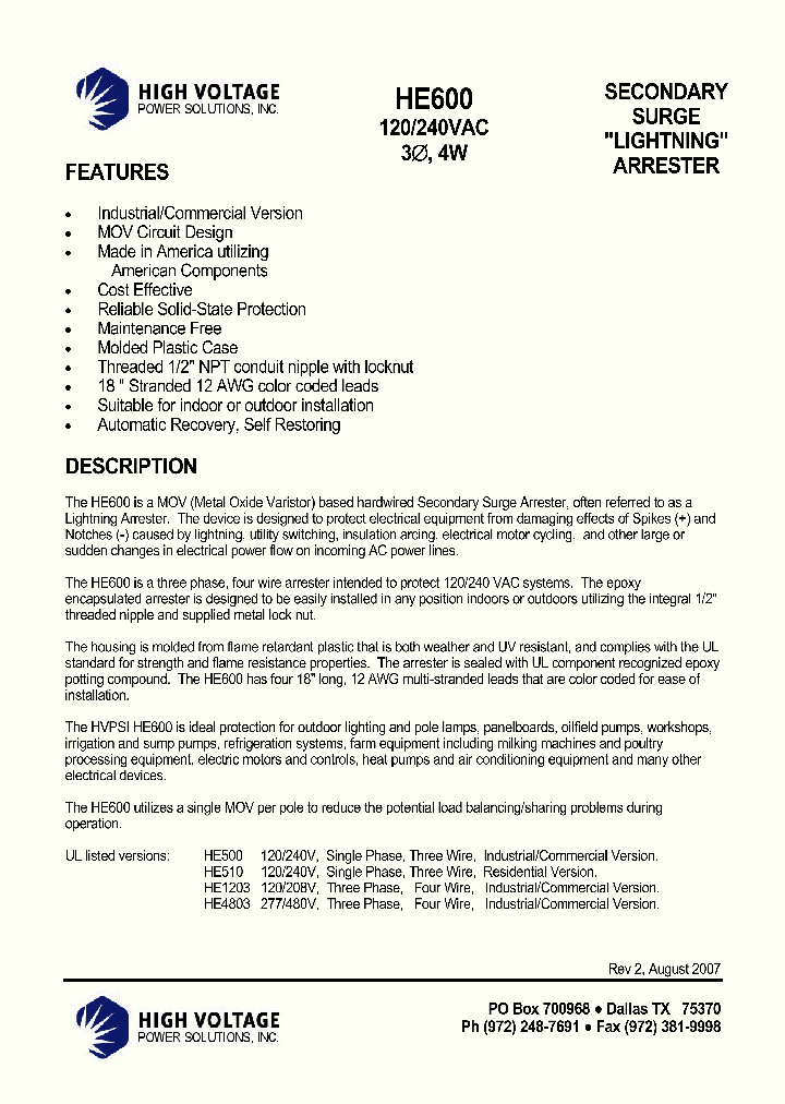 HE600_5413095.PDF Datasheet