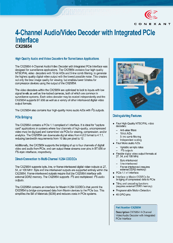 CX25854_5414647.PDF Datasheet