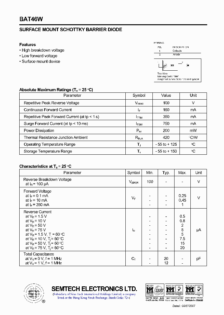 BAT46W_5415103.PDF Datasheet